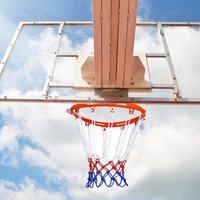 All-Weather Basketball Net Red+White+Blue Outdoor Indoor Basketball Hoop Net