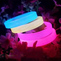 Gift for Her Him 20pcs Glow in The Dark Bracelets 8 Colors Luminous Silicone Wristband Neon Wristbands