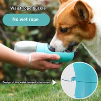 Portable Pet Water Bottle Outdoor Water Dispenser Leak-proof Dog/cat Drinking Cup With Lanyard Light Weight & Large Capacity