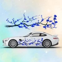 Cherry Blossom Borderlines Large Car Stickers and Decals Car Body Stickers Car-Side Decals Waterproof Car Vinyl Stickers