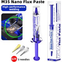MECHANIC M35 10CC High Performance Nano Flux Paste 3pcs Needles - Pure Formula for Chip Motherboard Repair Welding Tools