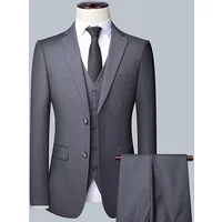Costume simple pour homme de haute qualité, couleur unie, style décontracté chic, idéal pour mariage, banquet, marié, témoin, tendance mode 2026