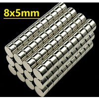 Super Strong N35 Neodymium Magnet round DIY Fridge Magnets Permanent NdFeB Powerful 8x5mm Pack of 5-50pcs