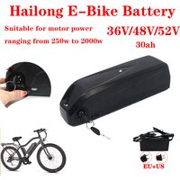 Hailong Battery 36V 48V 52V 20Ah 30Ah 18Ah for Bafang BBS02 BBS03 BBSHD Motor Hailong Battery 36V Hailong 48V-52V