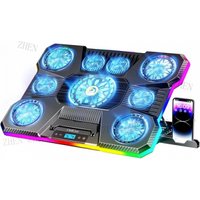 Y FOR ChillCore Laptop Cooling Pad, RGB Lights Laptop Cooler 9 Fans for 15.6-19.3 Inch
