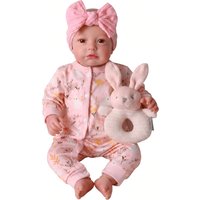 19 Inch Awake Loulou Reborn Baby Doll - Full Body Handmade Realistic Newborn Soft Touch Lifelike Detailed Painting Cute Doll