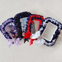 1Pc Square Cute Photo Card Holder Card Brick, Anime Cartoon Game Character Peripheral Acg Card Display Manga Star Support Mag Fan Circle Otaku Pain Bag Beauty Decoration Card Holder