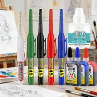 45mm White Deep Hole Long Nib Paint Marker Set Marking Pens for Metal Perforating Bathroom Woodworking Decoration Marking Tools