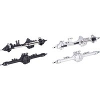 CNC Aluminum Front Rear F10T Straight Axle Set Black Silver for 1/10 RC Crawler Car Axial SCX10 II VS4-10 Upgrade Parts