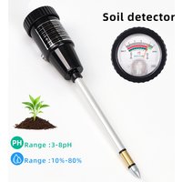 2 in 1 Handheld Soil Moisture PH Meter Acidity Humidity Tester Long Metal Sensor Probe 3~8ph Hygrometer for Planting Garden Tool