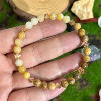 2026 New 1 PC Citrine Natural Stone Bracelet Promotes Abundance and Success Unisex Handmade Jewelry 6mm