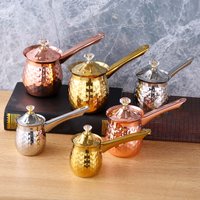 Türkische Kaffeekanne mit langem Griff Milchschaum krug kleine Kanne griechische Kanne Kaffee Moka Kanne Butter kanne für Küche Männer Geschenke
