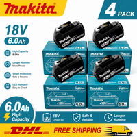 100% Original Makita Akku, 18V 6.0Ah Wiederaufladbarer Akku, Ersatz für Makita BL1830B L1840B L1850B L1860B, Elektrowerkzeug-Akku
