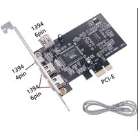 FireWire 1394a IEEE PCI-E PCI Express 1394 Controller Card Stable High Speed Data Transfer with Firewire Cable Pcie Control Card