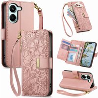 Wrist Strap PU Leather Flip Zipper Wallet Card Slot Phone Case for Xiaomi Poco X8 Pro Max X7 X8 Pro Shockproof Protection Cover