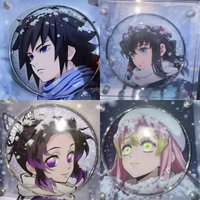 Demon Slayer: Winter Badges Muichiro Tokito Shinobu Kocho Pins Fan-made Merchandise Bag Badges