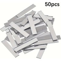 50Pcs Rectangular Mirror Glass Tiles 0.39 x 1.97 Inch Self-Adhesive Mirror Stickers Art Wall Decals for Room Decor Craft Suppli