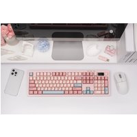 AULA S102 PRO Tri-model Membrane Keyboard Silent Switch Wireless 2.4G Wired Volume Knob TFT Screen Full Size for PC Office Game