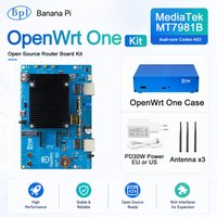 Banana Pi OpenWrt One MediaTek MT7981B 1GB DDR4 2.5GbE RJ45 i Gigabit Ethernet RJ45 256 MiB SPI NAND Open Source Smart Router