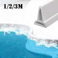 Silicone Bathroom Strip Splash Guard Shower Dam and Flood Barrier Easy to Install Kitchen Water Barrier for Wet-Dry Separation