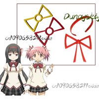 Puella Magi Shop1104345165 Store Madoka Magica Akemi Homura Cosplay Props Bow Kawaii Red Yellow Cute Party Daily Halloween