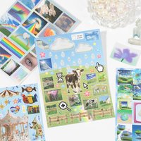 30sheets Dream Growth Series Kawaii Ins Die Cutting Sticker Book Creative Handbook Decoration DIY Scrapbook Material Aesthetics