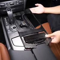 For Maserati Ghibli 2014-2022 Soft Carbon Fiber Car Center Control Gear Panel Cover Trim Sticker Car Accessories