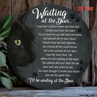 2D Flat Printing, a Pair of Black Cats Waiting at The Door, Metal Plaque Design, Suitable for Home, Office, Bedroom Decoration