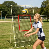 Volleyball Return Net 7x4ft Heavy Duty Training Equipment Sports Rebounder with Elastic Rope & Target for Outdoor Backyard Court