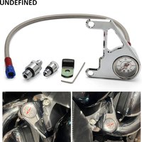 Oil Pressure Gauge & Fitting Kit 0-60psi for Harley Big Twins Shovelhead Evolution EVO 1970-99 FX FL 1970-84 Sportster 1984-99