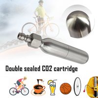 8g/12g/16g Refillable CO2 Cartridge Kit for Bicycle Tire Soda Maker Portable CO2 Cylinder Charger Adapter with Safety Valve