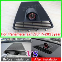 Upgrade LCD Auto-Stoppuhr Armaturenbrett für Porsche Panamera 970 971 2010-2025 Uhr Kompass Zentrale Zeit Elektronisches Messgerät
