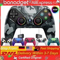 Bezprzewodowy kontroler RGB do Playstation 5 PS5/PC, gamepady z 6-osiowym żyroskopem, funkcją Dual Shock Turbo i programowaniem Macro, gniazdo 3,5 mm, joystick do gier.