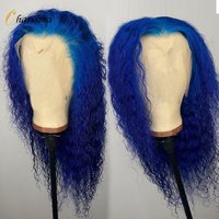 Charisma Blue Wig Water Wave Lace Front Wig Heat Resistant Fiber Hair Synthetic Hair Wigs For Women Free Part Lace Wigs