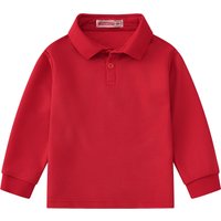 Autumn new style girls and boys 1-14 years old long sleeved polo shirt T-shirt solid color casual top