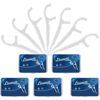 5Box/250pcs Dental Floss Picks, Travel Dental Toothpicks Interdental Pick Non-Slip Grip Handle Glides Slide Easy Between Teeth