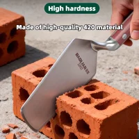 BAOLIAN Heavy-Duty Stainless Steel Masonry Trowel Dual-Edged with One-Piece Bent Handle for Plastering And Bricklaying