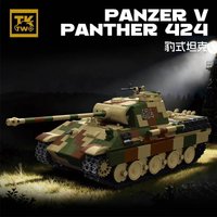 IN STOCK TK8002 MOC Ww2 Military Leopard V Tank 424 Building Blocks Bricks Assembling Model Toys for Boys Christmas Gift