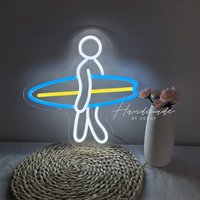 Surfman Neon Sign, Surf Led Sign, Surfboard Sign, Surfer Wall Decor, Surfing Wall Decor, Gift for Surfer, Ocean Lover