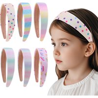 Glitter Headbands for Girls Princess Sparkly Wide Headband Kids Cute Print Head Band for Children Thick Sparkle Bling Child Hair