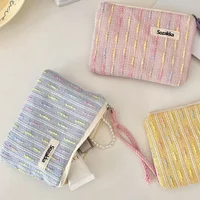 Cute Small Makeup Bag Women Mini Cosmetic Bag Headphones Lipstick Bag Portable Student Coin Purse Coin Pouch Wallet Card Holder