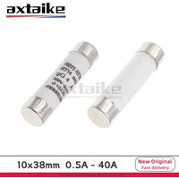 5PCS 10*38mm Ceramic Fuse 0.5A 1A 2A 3A 4A 5A 6A 8A 10A 16A 20A 25A 32A 40A 500V 500mA RO15 R015 RT18 RT14 Am2 380V 10×38