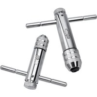 Adjustable T-Handle Ratchet Tap Reamer Hand Manual Holder Wrench M3 M4 M5 M6 M8 Metric Machine Screw Thread Plug T-shaped Tool