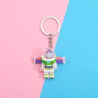 2026New Toy Story Creative Cute Building Block Buzz Lightyear Woody Aliens Keychain Pendant Diy Gift Small Pendant