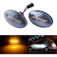 2x Amber LED Side Marker Indicator Turn Signal Repeater Lights For Ford Fiesta MK 3 4 Mondeo MK1 Transit K6 MK7 Street Ka