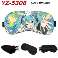 Hatsune Miku Figures Virtual Idol Singer Themed Anime Blackout Sleep Mask Eye Cover For Travel Nap Sleeping Anime Fans Gift