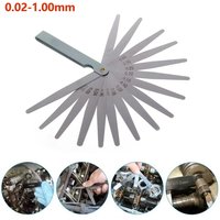 17-piece shim set for metric clearance, 0.02-1.00 mm gap gauge, for engine valve adjustment, tool for die production