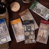 20 pcs Vintage Labels Stickers Decorative Adhesive Diy Sticker hand made junk journal Creativity Collage material