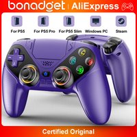 Controller For Playstation 5/PS5/PC,RGB Wireless Gamepads 6-Axis Gyro Dual Vibration Turbo/Marco Program Game Joystick Controle