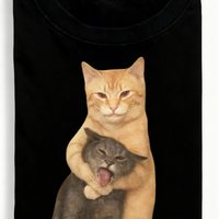 New Fun Fighting Men's Cotton T-shirt for Summer, Suitable for Both Men and Women, Casual and Fashionable T-shirt